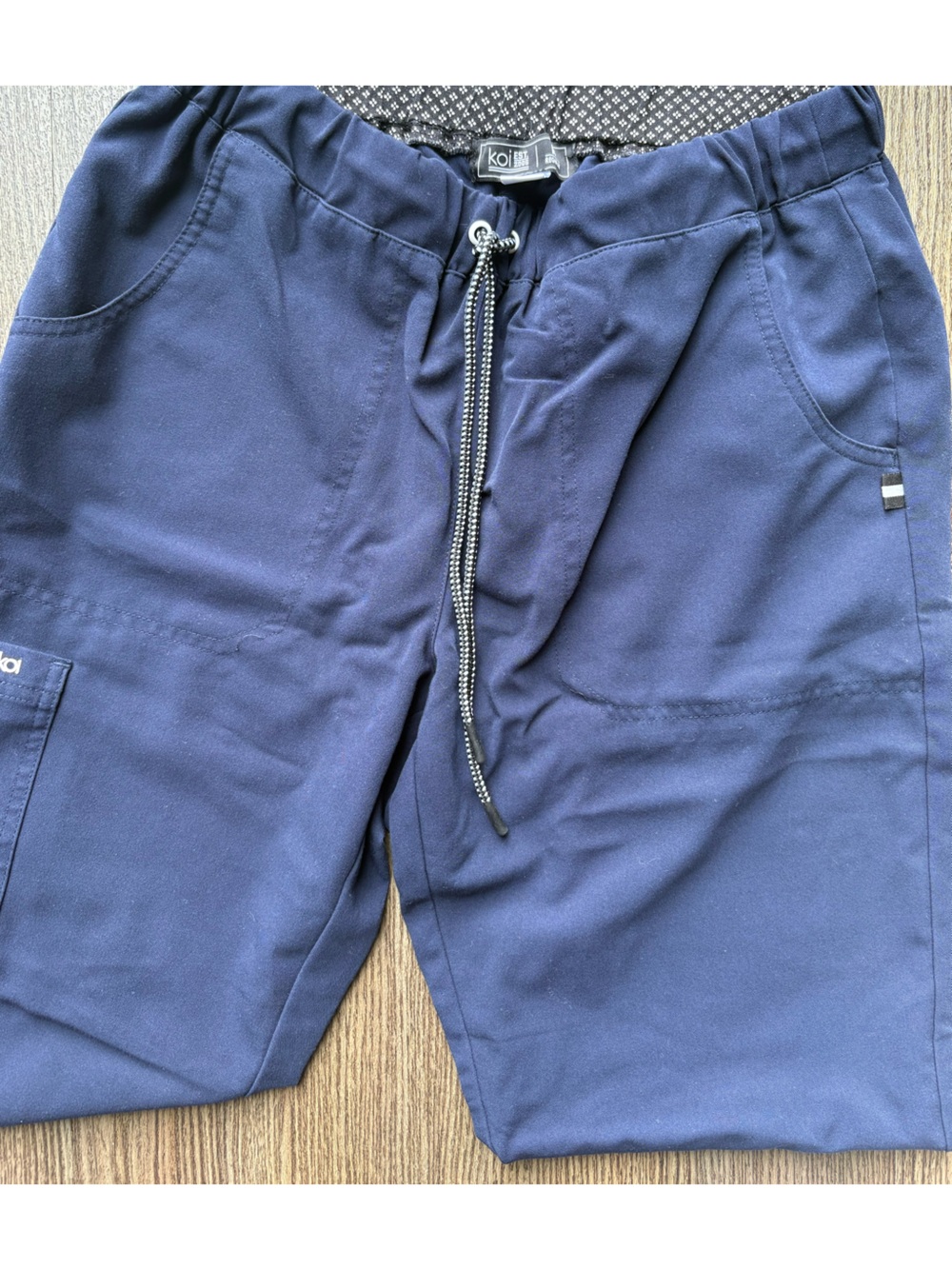 Koi Navy Wide Leg Scrub Pants